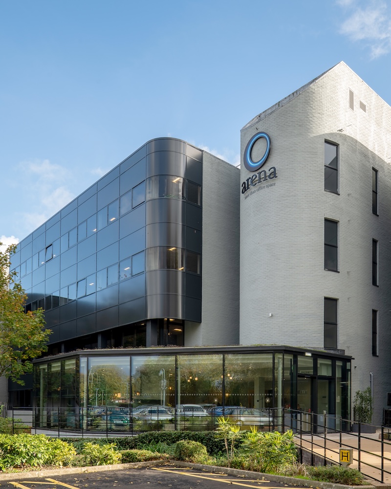 Exterior front of Langstone Gate serviced offices in Havant by Arena Offices