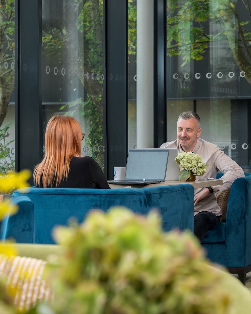 Private work pods at Langstone Gate serviced offices in Havant by Arena Offices