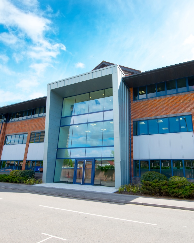 Exterior front of Threefield House serviced offices in Southampton by Arena Offices